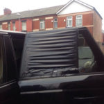 Land Rover sport Door Glass Replacement - Before Photo